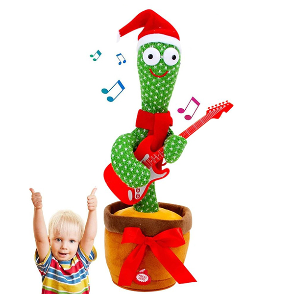 XMAS Funky Cactus - Χριστουγεννιάτικο Παιδικό Παιχνίδι Κάκτος που Χορεύει, Τραγουδάει & Επαναλαμβάνει - Dancing & Singing Cactus